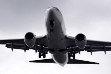 Aeroplane in Flight - Carbon Emissions Trail